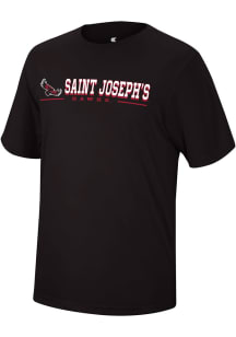 Colosseum Saint Josephs Hawks Black Four Leaf Short Sleeve T Shirt