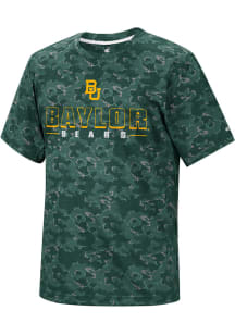 Colosseum Baylor Bears Green Pyrotechnics Camo Short Sleeve T Shirt