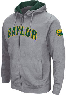 Colosseum Baylor Bears Mens Grey Henry Fleece Long Sleeve Full Zip Jacket