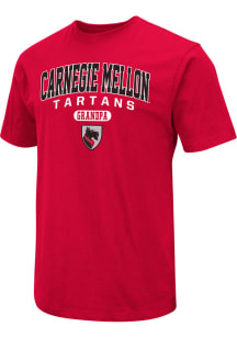 Colosseum Carnegie Mellon Tartans Red Grandpa Pill Short Sleeve T Shirt