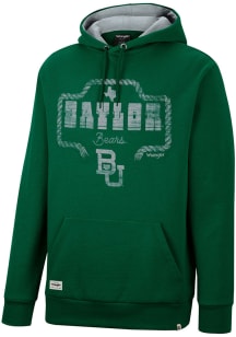 Wrangler Baylor Bears Mens Green Rope Long Sleeve Hoodie