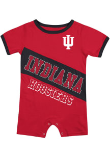 Colosseum Indiana Hoosiers Baby Cardinal Teddy Short Sleeve One Piece