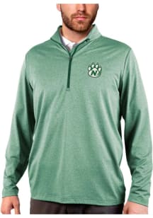 Antigua Northwest Missouri State Bearcats Mens Green Rally Long Sleeve Qtr Zip Pullover