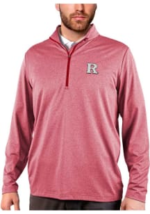 Antigua Rutgers Scarlet Knights Mens Red Rally Long Sleeve Qtr Zip Pullover