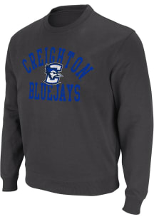 Colosseum Creighton Bluejays Mens Black Stadium Number One Long Sleeve Crew Sweatshirt