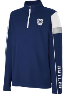 Colosseum Butler Bulldogs Youth Blue Screever Long Sleeve Quarter Zip Shirt