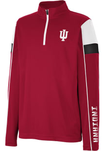 Colosseum Indiana Hoosiers Youth Cardinal Screever Long Sleeve Quarter Zip Shirt