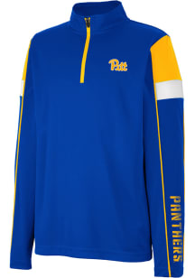 Colosseum Pitt Panthers Youth Blue Screever Long Sleeve Quarter Zip Shirt