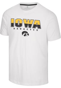 Colosseum Iowa Hawkeyes White Crane Short Sleeve T Shirt