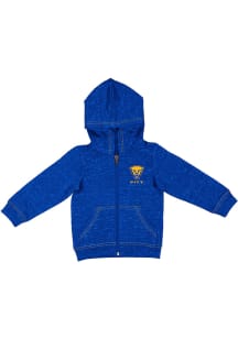 Colosseum Pitt Panthers Toddler Knobby Long Sleeve Full Zip Sweatshirt - Blue