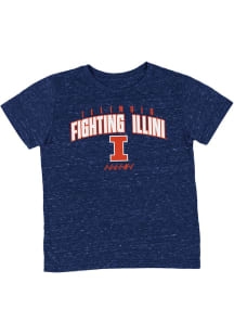 Colosseum Illinois Fighting Illini Toddler Navy Blue Team Chant Design Short Sleeve T-Shirt