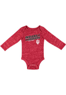 Colosseum Indiana Hoosiers Baby Cardinal Knobby Fun Long Sleeve One Piece