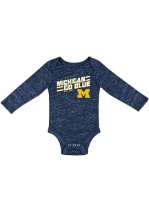 Colosseum Michigan Wolverines Baby Blue Knobby Fun Long Sleeve One Piece