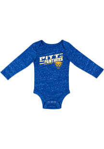Colosseum Pitt Panthers Baby Blue Knobby Fun Long Sleeve One Piece