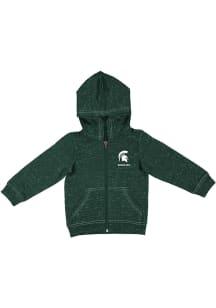 Colosseum Michigan State Spartans Baby SMU Knobby Long Sleeve Full Zip Sweatshirt - Green