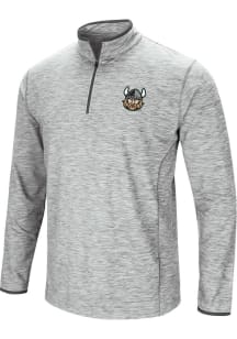 Colosseum Cleveland State Vikings Mens Grey Sprint Long Sleeve Qtr Zip Pullover
