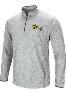 Colosseum Drexel Dragons Mens Grey Sprint Long Sleeve Qtr Zip Pullover
