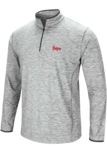 Colosseum Nebraska Cornhuskers Mens Grey Sprint Long Sleeve Qtr Zip Pullover