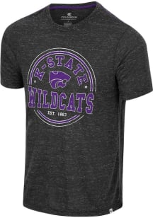 Colosseum K-State Wildcats Charcoal Modicum Of Gratitude Short Sleeve T Shirt
