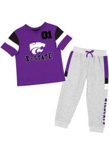 Colosseum K-State Wildcats Toddler Purple Horse Race Set Top and Bottom