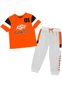 Colosseum Oklahoma State Cowboys Toddler Orange Horse Race Set Top and Bottom