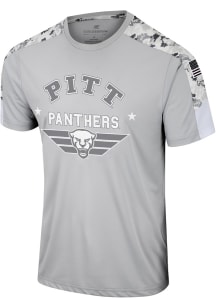 Colosseum Pitt Panthers Grey OHT Hatch Short Sleeve T Shirt