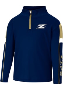 Colosseum Akron Zips Toddler Blue Screever Long Sleeve Qtr Zip