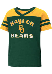Colosseum Baylor Bears Toddler Girls Green Piecrust Promise Short Sleeve Fashion T-Shirt