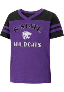 Colosseum K-State Wildcats Toddler Girls Purple Piecrust Promise Short Sleeve Fashion T-Shirt