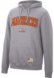 Colosseum Kansas City Mavericks Mens Grey Authentic Long Sleeve Hoodie