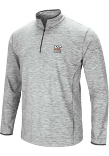 Colosseum Kansas City Mavericks Mens Grey Sprint Long Sleeve Qtr Zip Pullover