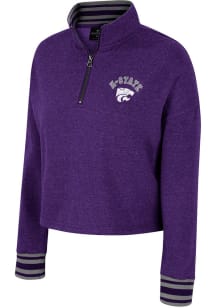 Colosseum K-State Wildcats Womens Purple Lovely Qtr Zip