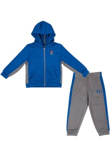 Colosseum Kansas Jayhawks Toddler Blue Mount Crumpit Set Top and Bottom