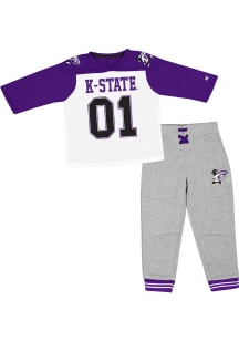Colosseum K-State Wildcats Toddler Purple Jingtinglers Set Top and Bottom