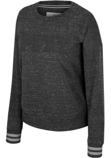 Colosseum Pitt Panthers Womens Charcoal Not Too Cold Crew Sweatshirt