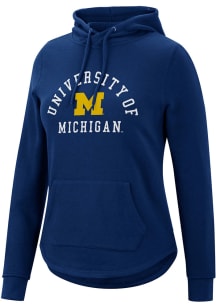 Colosseum Michigan Wolverines Womens Blue Crossover Hooded Sweatshirt