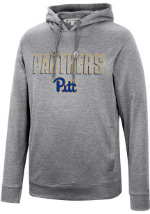 Colosseum Pitt Panthers Mens Grey Flat Name Mascot Hood