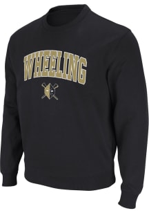 Colosseum Wheeling Nailers Mens Black Stadium Long Sleeve Crew Sweatshirt