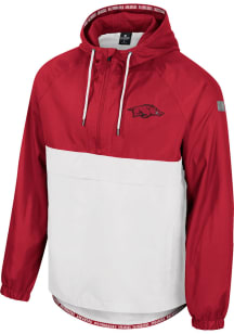 Colosseum Arkansas Razorbacks Mens Cardinal Anorak Light Weight Jacket