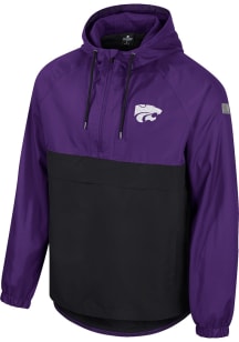 Colosseum K-State Wildcats Mens Black Anorak Light Weight Jacket