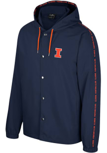 Colosseum Illinois Fighting Illini Mens Navy Blue Brewster Light Weight Jacket
