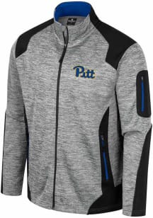 Colosseum Pitt Panthers Mens Grey Silberman Colorblock Medium Weight Jacket