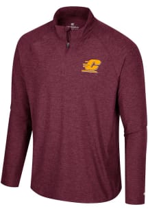 Colosseum Central Michigan Chippewas Mens Maroon Skynet Long Sleeve Qtr Zip Pullover