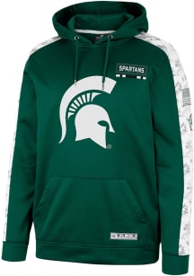 Colosseum Michigan State Spartans Mens Green OHT Snake Eyes Camo Hood