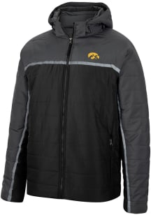 Mens Iowa Hawkeyes Colosseum Mens Club Champion Puffer Heavyweight Jacket - Black