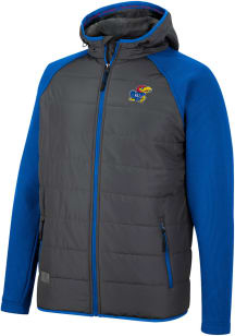 Mens Kansas Jayhawks Colosseum Mens Good On You Hooded Heavyweight Jacket - Charcoal