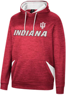 Colosseum Indiana Hoosiers Mens Crimson Bushwood Pullover Hood