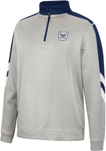 Colosseum Butler Bulldogs Mens Grey Bushwood Fleece Long Sleeve Qtr Zip Pullover