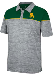 Colosseum Baylor Bears Mens Grey Birdie Short Sleeve Polo