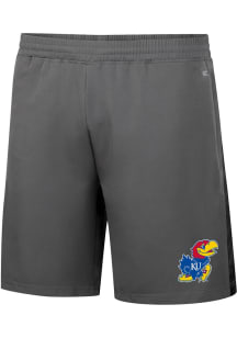 Colosseum Kansas Jayhawks Mens Grey Smails Woven Shorts